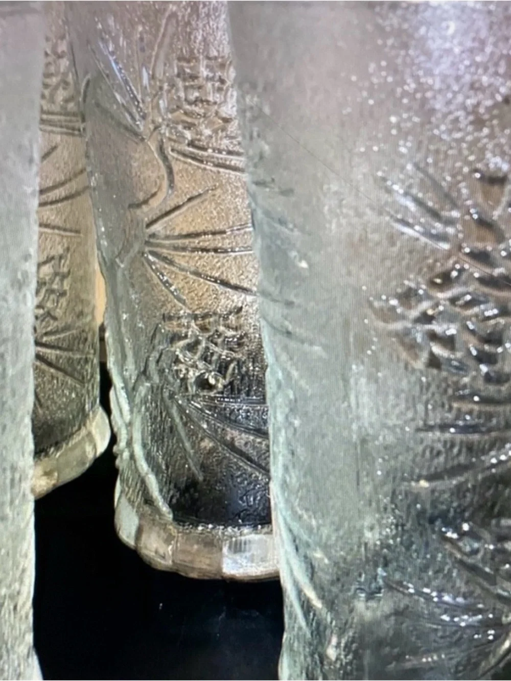 4-Ponderosa Textured Glass Iced Tea 1970’s